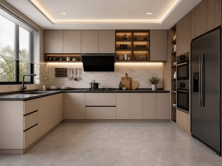 L sahped kitchen