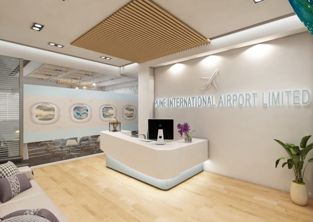 Professional office reception interior creating a welcoming first impression