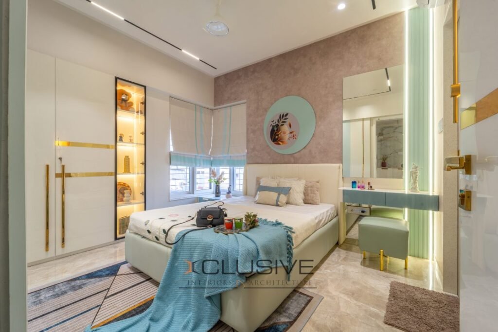 Daughters bedroom interior with elegant design