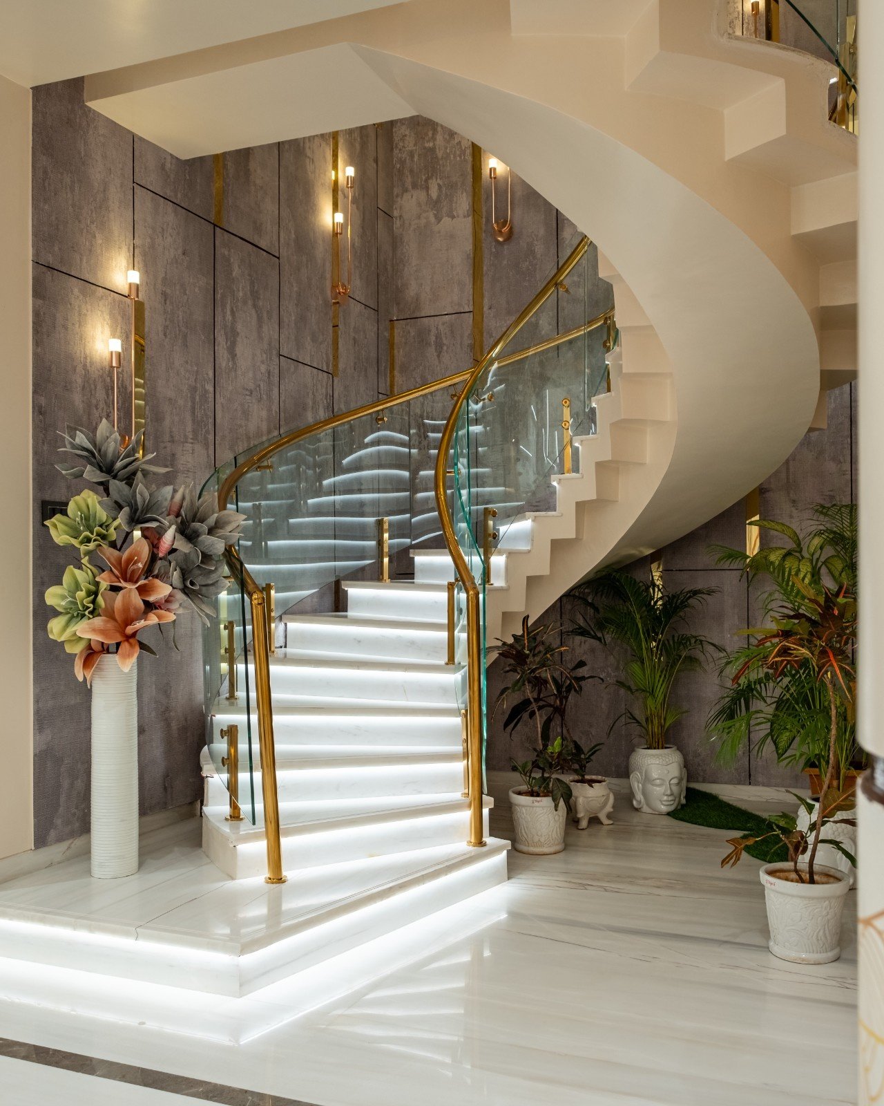 Luxury Staircase Design with LED Lighting Modern Interior Inspiration