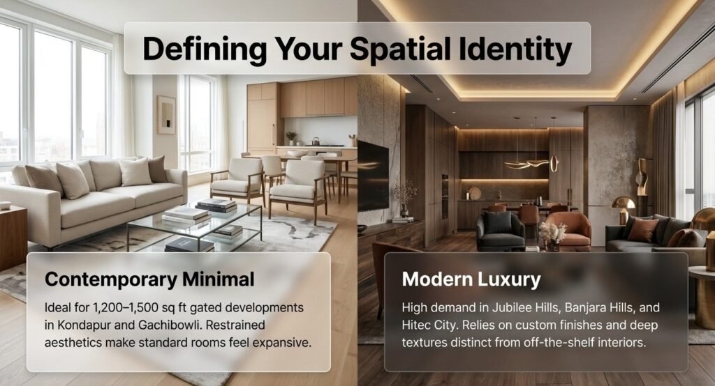 Popular 3BHK Interior Design Styles in Hyderabad