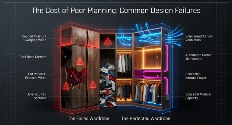 commen Wardrobr design vs Tech included Wardrobe